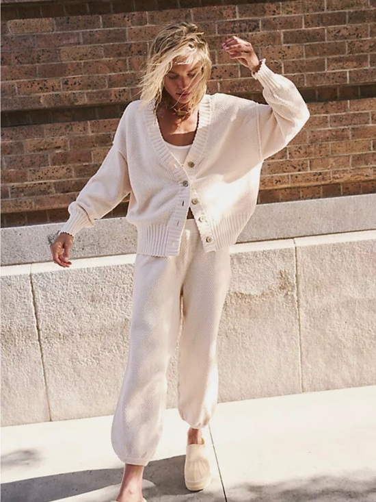 Free People Sweaters - Free People Hailee Cardi Set - S Powder Sand